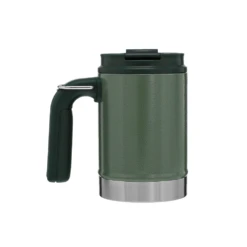 Stanley Classic Vacuum Steel Camp Mug 16oz Hammertone Green -Campsite equipment 10 01693 009 3