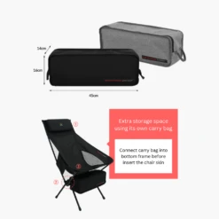 KZM Schwyz High Lightweight Chair Black 21 KZM Schwyz High Lightweight Chair Black -Campsite equipment 11 50f4835c a2cd 4640 89a6 b3b912b35f04