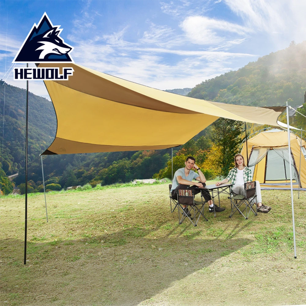 Hewolf 6-10P Outdoor Camping Tarp 4 Hewolf 6-10P Outdoor Camping Tarp - Image 2