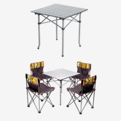 Hewolf 5pcs Set Camping Foldable Table And Chairs -Campsite equipment 1746 12 1