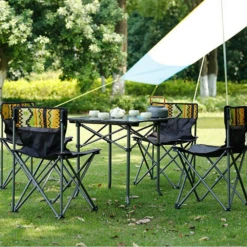 Hewolf 5pcs Set Camping Foldable Table And Chairs -Campsite equipment 1746 14 1