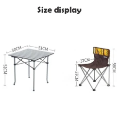 Hewolf 5pcs Set Camping Foldable Table And Chairs -Campsite equipment 1746 9 1