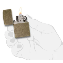 Zippo 201FB Antique Brass - Refillable Windproof Lighter -Campsite equipment 201FB 1