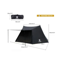 OneTigris Solo Homestead Camping Tent - Black -Campsite equipment 2 8410e745 e44f 43cb 861b 5ab139f87e77