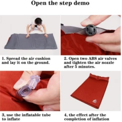 Hewolf Inflatable Mat Orange - Single/Double -Campsite equipment 333