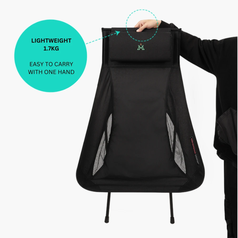 KZM Schwyz High Lightweight Chair Black 5 KZM Schwyz High Lightweight Chair Black - Image 3