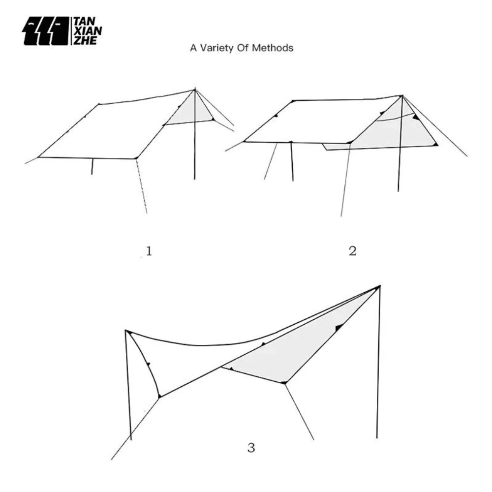 Adventurer Tanxianzhe Waterproof Awning Anti-tearing Sunshade Tarp Outdoor Camping Tan 9 Adventurer Tanxianzhe Waterproof Awning Anti-tearing Sunshade Tarp Outdoor Camping Tan - Image 7