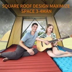 Hewolf Auto 3-4 Person Tent - Camel -Campsite equipment 6 4