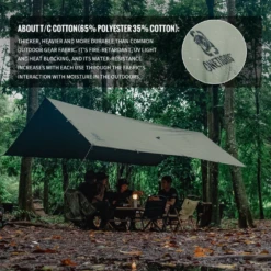 OneTigris FJORD T/C Camping Tarp 16 OneTigris FJORD T/C Camping Tarp -Campsite equipment 7 c668fcad 089b 4c14 b9f4 65c6e1bb6bf8