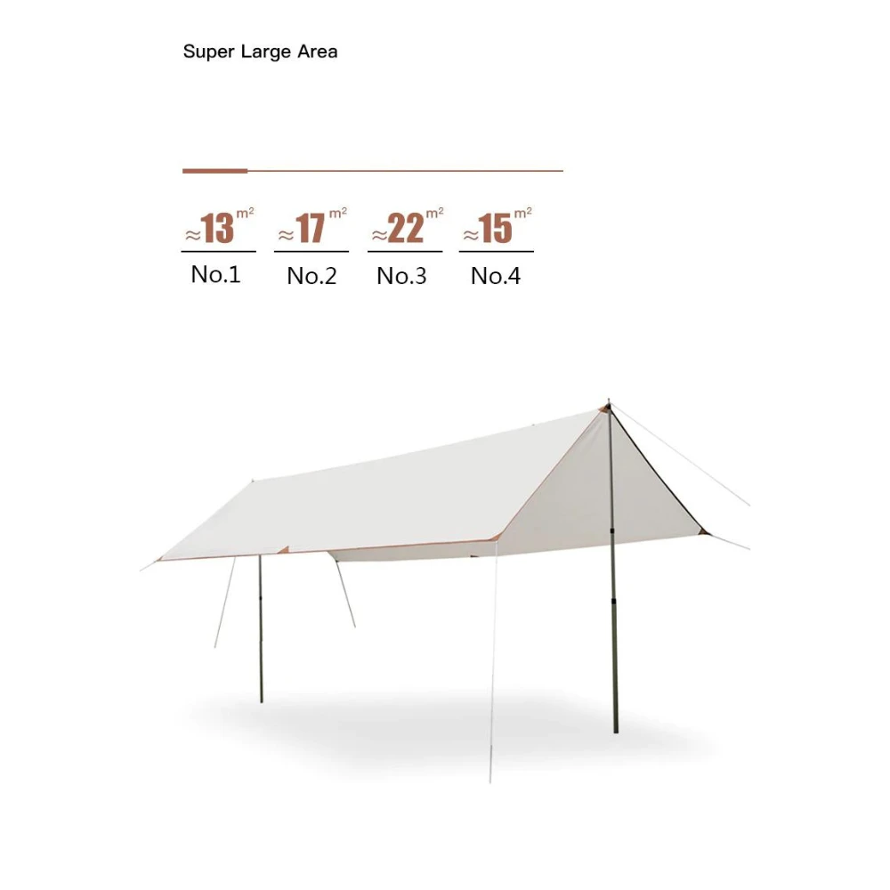 Adventurer Tanxianzhe Waterproof Awning Anti-tearing Sunshade Tarp Outdoor Camping Tan 10 Adventurer Tanxianzhe Waterproof Awning Anti-tearing Sunshade Tarp Outdoor Camping Tan - Image 8