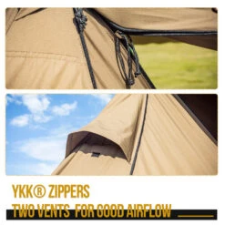 OneTigris Roc Shield Bushcraft Tent (New TC Version) -Campsite equipment CE BHS04 TC A 05