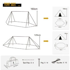 OneTigris Roc Shield Bushcraft Tent (New TC Version) -Campsite equipment CE BHS04 TC A 08
