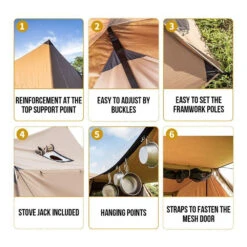 OneTigris Solo Homestead Camping Tent (TC Version) -Campsite equipment CE BHS06 TC A 05