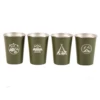 Camp Leader 4 Pcs Stainless Steel Cup - Green -Campsite equipment CL01 GRN 02