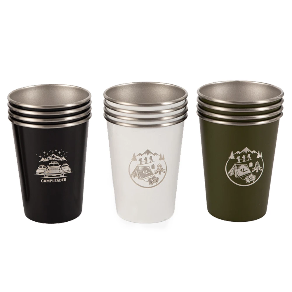 Camp Leader 4 Pcs Stainless Steel Cup - Black 6 Camp Leader 4 Pcs Stainless Steel Cup - Black - Image 4
