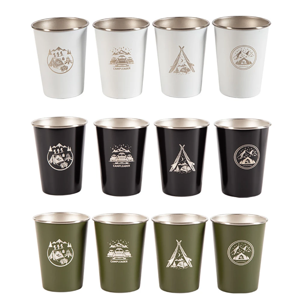 Camp Leader 4 Pcs Stainless Steel Cup - Black 5 Camp Leader 4 Pcs Stainless Steel Cup - Black - Image 3