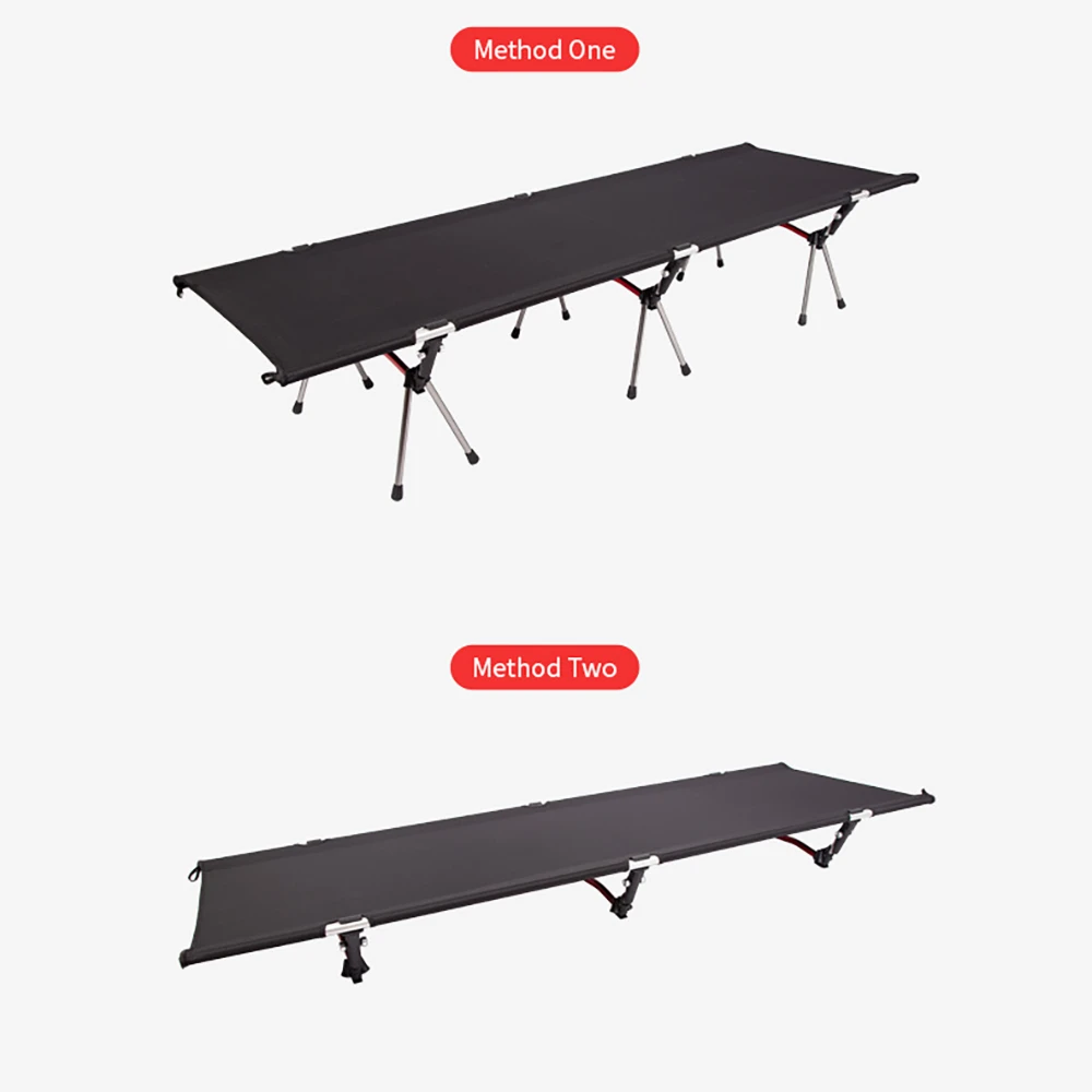 Camp Leader High Collapsible Camp Bed - Black 4 Camp Leader High Collapsible Camp Bed - Black - Image 2