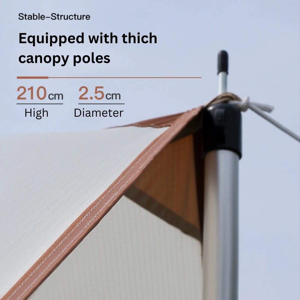 Adventurer Tanxianzhe Waterproof Awning Anti-tearing Sunshade Tarp Outdoor Camping Tan 8 Adventurer Tanxianzhe Waterproof Awning Anti-tearing Sunshade Tarp Outdoor Camping Tan - Image 6