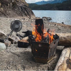 [Limited Edition] Black Claymore Fan V600+ With Pouch -Campsite equipment CLFN V610BK P 02