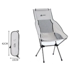 Hewolf Space Large Aluminum Alloy Foldable Chair -Campsite equipment HW J2072 GRY 2
