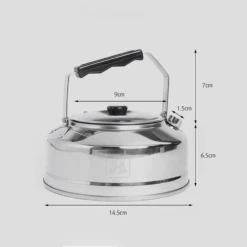 KZM Stainless Steel Kettle 0.8L -Campsite equipment K21T3K08 06