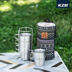 KZM Double Mug 4P Set -Campsite equipment K9T3K001 4 600x600 4239fede 42e0 4cf3 8295 2b55110571d8