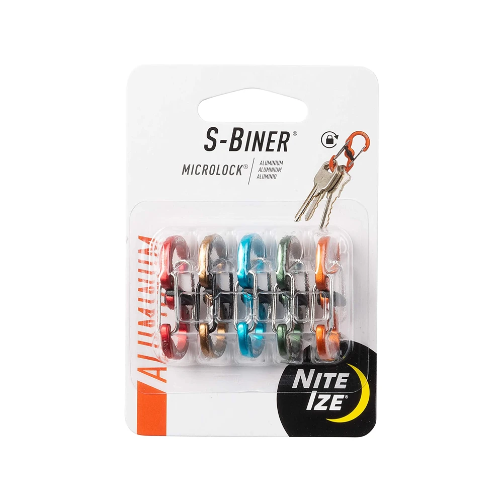 Nite Ize S-Biner® MicroLock® Aluminum - 5 Pack Assorted 4 Nite Ize S-Biner® MicroLock® Aluminum - 5 Pack Assorted - Image 2