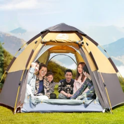 Hewolf 3-5 Person Automatic System Large Outdoor Camping Tent -Campsite equipment MON 1789 BLU 5