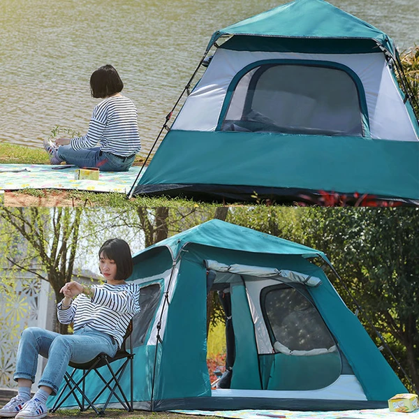 Hewolf Auto 4 Person Tent Teal 5 Hewolf Auto 4 Person Tent Teal - Image 3