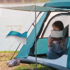 Hewolf Auto 4 Person Tent Teal 13 Hewolf Auto 4 Person Tent Teal -Campsite equipment MON 2011 TEAL 9 600x600 e6675982 7639 4e42 8f82 f294c88196f7