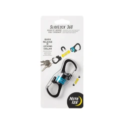 Nite Ize SlideLock® 360° Magnetic Locking Dual Carabiner - Blue 11 Nite Ize SlideLock® 360° Magnetic Locking Dual Carabiner - Blue -Campsite equipment MSBL 03 R7 5