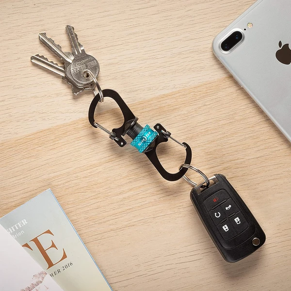 Nite Ize SlideLock® 360° Magnetic Locking Dual Carabiner - Blue 8 Nite Ize SlideLock® 360° Magnetic Locking Dual Carabiner - Blue - Image 6