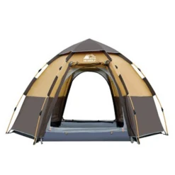 Hewolf 3-5 Person Automatic System Large Outdoor Camping Tent -Campsite equipment Munwhite