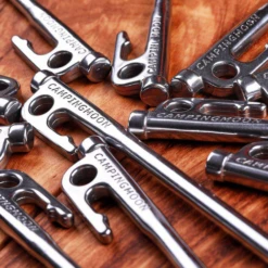 Campingmoon Stainless Steel Tent Pegs Silver -Campsite equipment R26 8 4