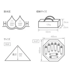 DoD Big One Pole Tent -Campsite equipment T8 200 BK 18 600x600 b5dd73e5 1eff 4a86 aeeb ccc284f8af32
