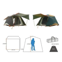 Vidalido Large Instant Cabin Tent Plus - White Coffee -Campsite equipment TT 091 4