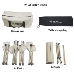 Adventurer Tanxianzhe Camping Table And Chairs Set - Khaki -Campsite equipment TXZ 150DH 02 c7958f20 269d 4bfc 81da e5fd8041c162