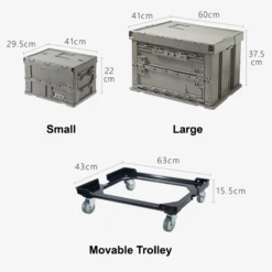 Shimoyama Moving Wheels For Large Collapsible Storage Box -Campsite equipment box 11