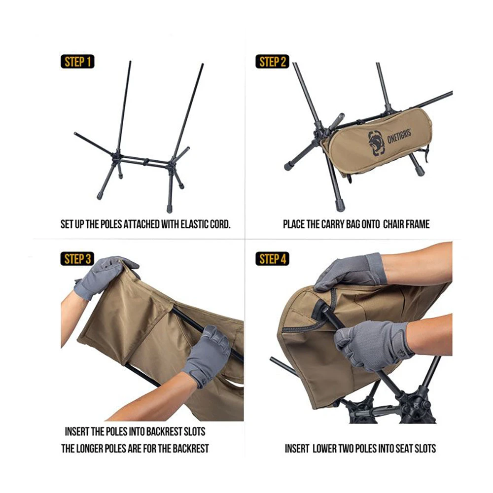 OneTigris Portable Camping Chair Large - Black 6 OneTigris Portable Camping Chair Large - Black - Image 4