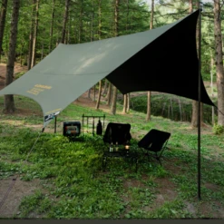 KZM Wild Field Hexa Tarp -Campsite equipment lifestyle 1