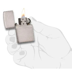 Zippo 200 Classic Brushed Chrome - Refillable Windproof Lighter -Campsite equipment zippo 200 2
