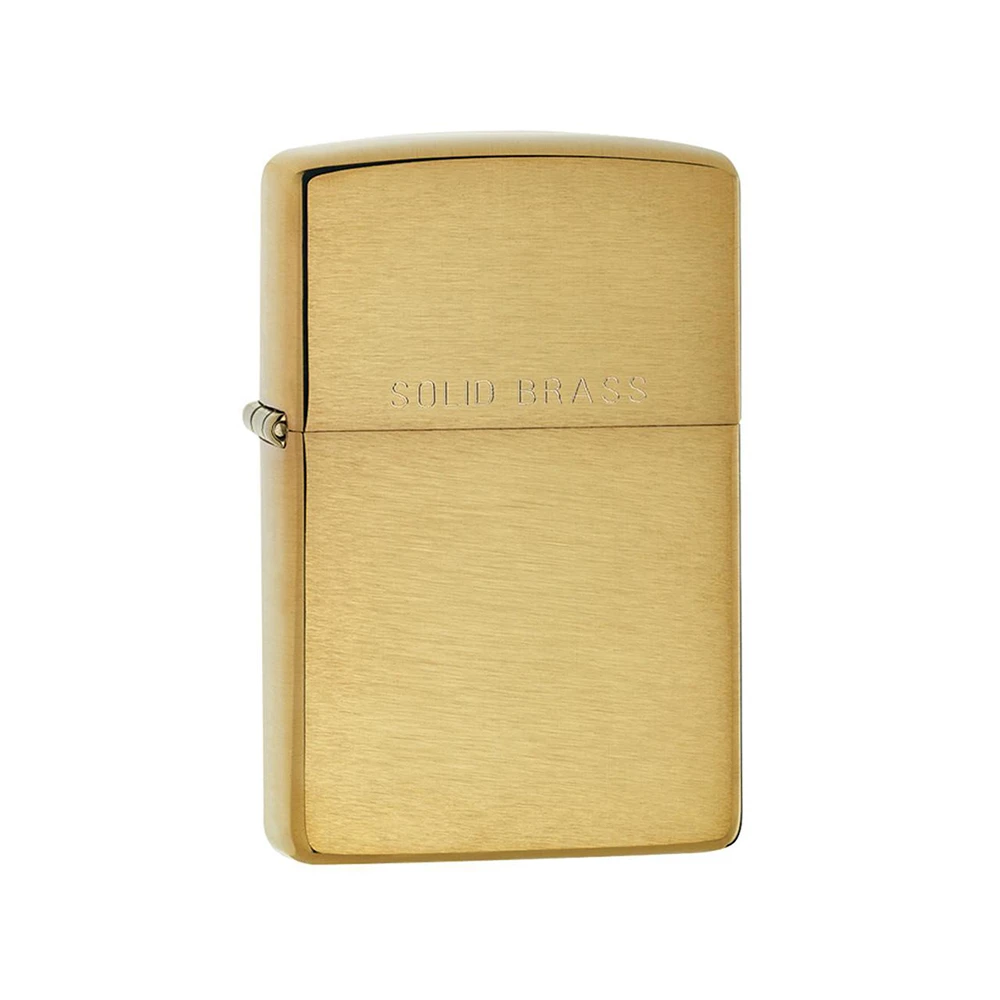 Zippo 204 Brushed Solid Brass - Refillable Windproof Lighter 3 Zippo 204 Brushed Solid Brass - Refillable Windproof Lighter - Image 2