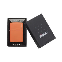 Zippo 231ZL Orange Matte With Zippo Logo - Windproof Lighter -Campsite equipment zippo 231ZL 3
