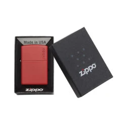 Zippo 233ZL Red Matte With Zippo Logo - Refillable Windproof Lighter -Campsite equipment zippo 233zl 4