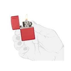 Zippo 233ZL Red Matte With Zippo Logo - Refillable Windproof Lighter -Campsite equipment zippo 233zl 5