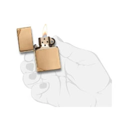 Zippo 270 High Polish Brass Vintage With Slashes - Refillable Windproof Lighter -Campsite equipment zippo 270 6